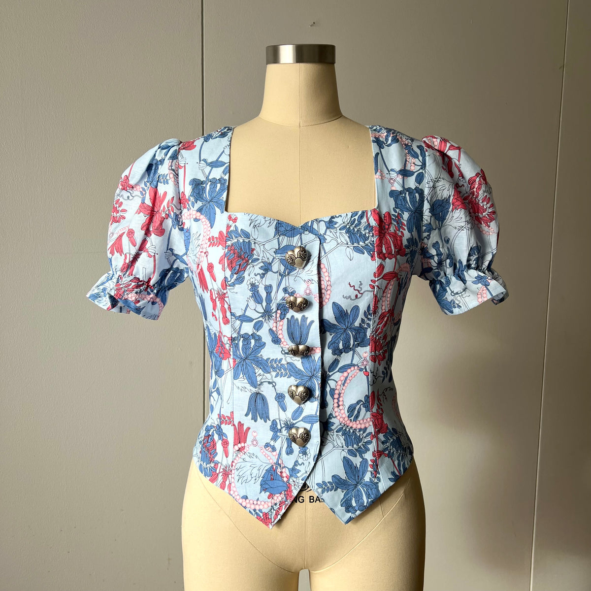 Charlotte Floral Puff Sleeves Romantic Blouse