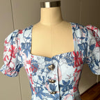 Charlotte Floral Puff Sleeves Romantic Blouse
