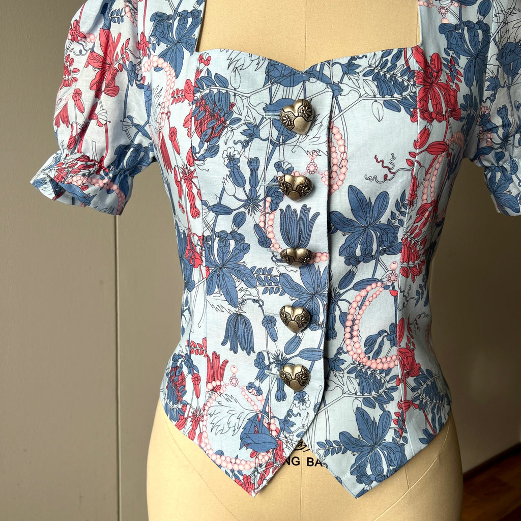 Charlotte Floral Puff Sleeves Romantic Blouse