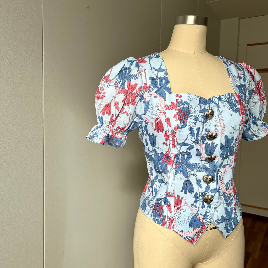 Charlotte Floral Puff Sleeves Romantic Blouse
