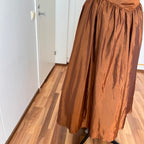 1980s JOHN CHARLES Metallic Gown-Off Shoulder Basque Waist Cocktail Dress