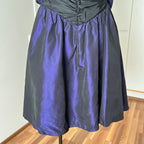 1980s YESSICA Taffeta Prom Party Dress-Strapless Ruched Cocktail Evening Dress EU 36