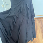 Y2K Black Ruched Formal Gown-90s BARI JAY Rhinestone Maxi Dress