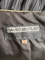 1980s Black Strapless Prom Dress-DAVID BUTLER Gold Sequin Cocktail Mini Gown