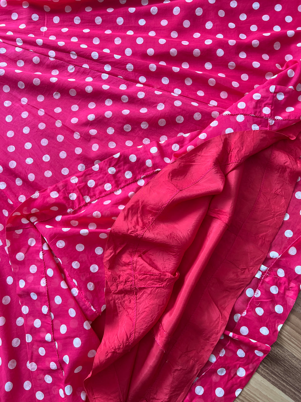1970s Red Polka Dot Maxi Dress-Vintage Prairie Ruffle Neck Dress-70s Empire Waist Summer Party Dress