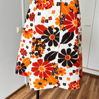 1970s  Mod Floral Mini Dress-Flower Power Space Age Aline Gogo Twiggy Style Dress EU 36