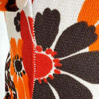 1970s  Mod Floral Mini Dress-Flower Power Space Age Aline Gogo Twiggy Style Dress EU 36