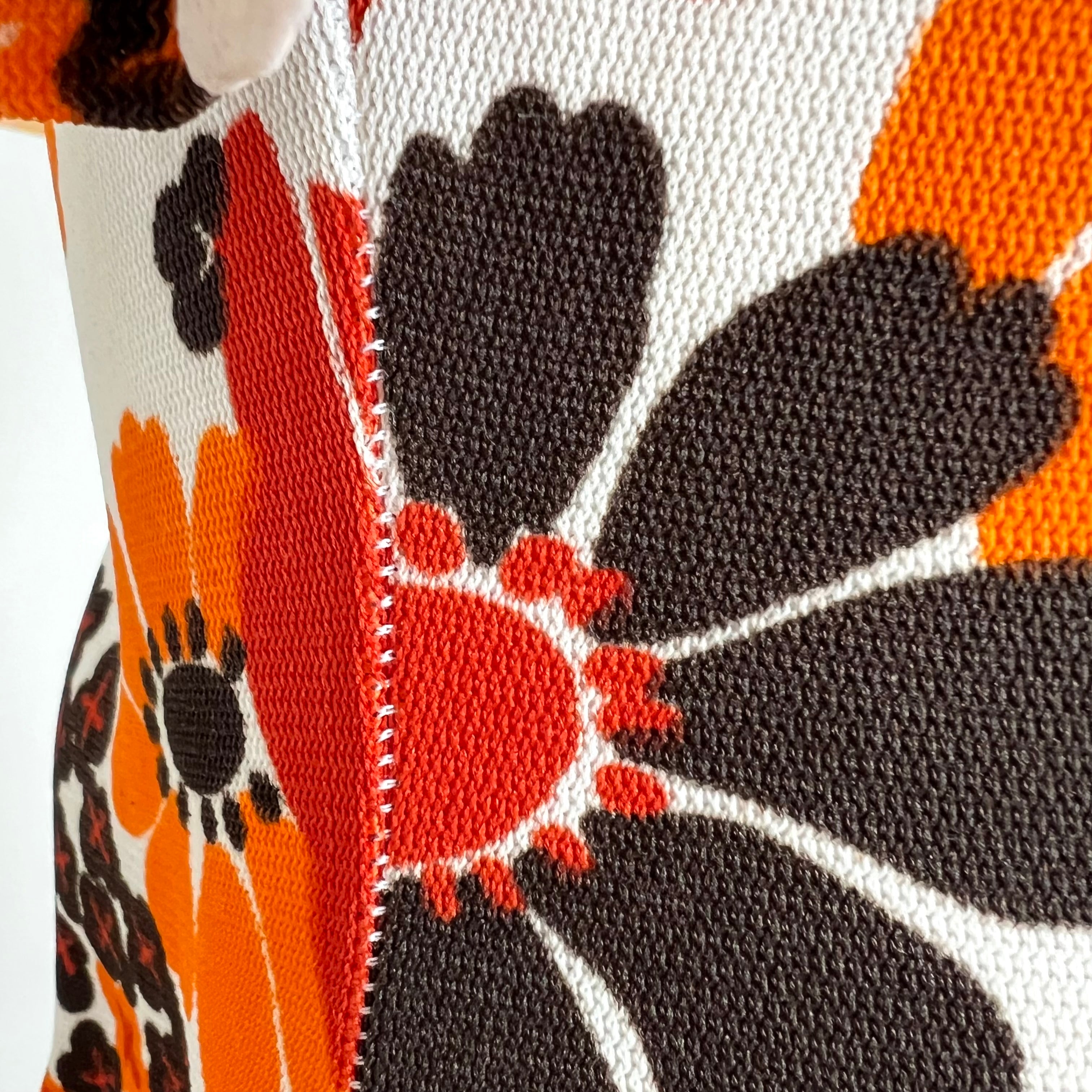 1970s  Mod Floral Mini Dress-Flower Power Space Age Aline Gogo Twiggy Style Dress EU 36