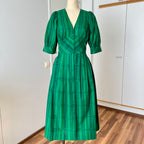 1980s Vintage Tostmann Trachten Dirndl Dress-Austrian Folk Green Oktoberfest Dress EU 40