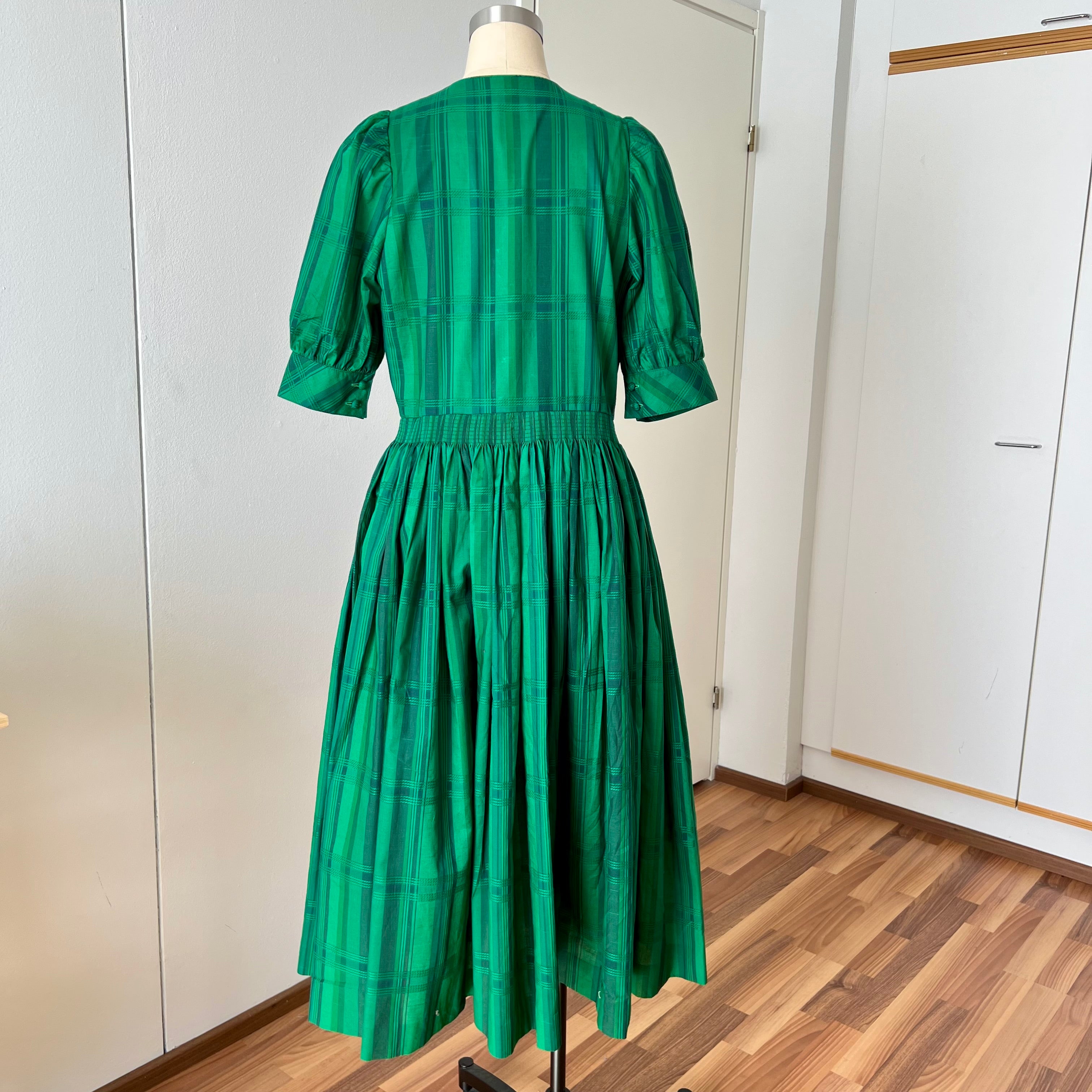 1980s Vintage Tostmann Trachten Dirndl Dress-Austrian Folk Green Oktoberfest Dress EU 40
