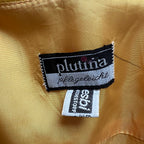 1960s/1970s Vintage Yellow Mod Shirt Dress-Plus Size Aline Button Front Day Dress EU 46