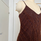 Y2K Beaded Fairycore Midi Dress-Spaghetti Straps Whimsygoth Dress