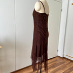 Y2K Beaded Fairycore Midi Dress-Spaghetti Straps Whimsygoth Dress