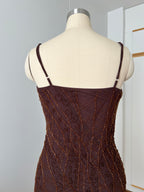 Y2K Beaded Fairycore Midi Dress-Spaghetti Straps Whimsygoth Dress
