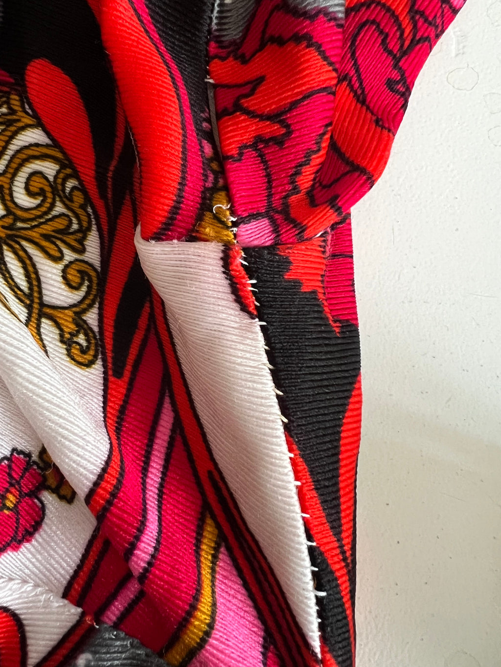 1970s Vintage Psychedelic Floral Midi Dress-Paisley Swirl Boho Dress