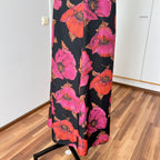 1970s Vintage Floral Maxi Dress-Sleeveless V Neck Summer Sun Dress