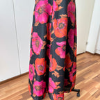 1970s Vintage Floral Maxi Dress-Sleeveless V Neck Summer Sun Dress