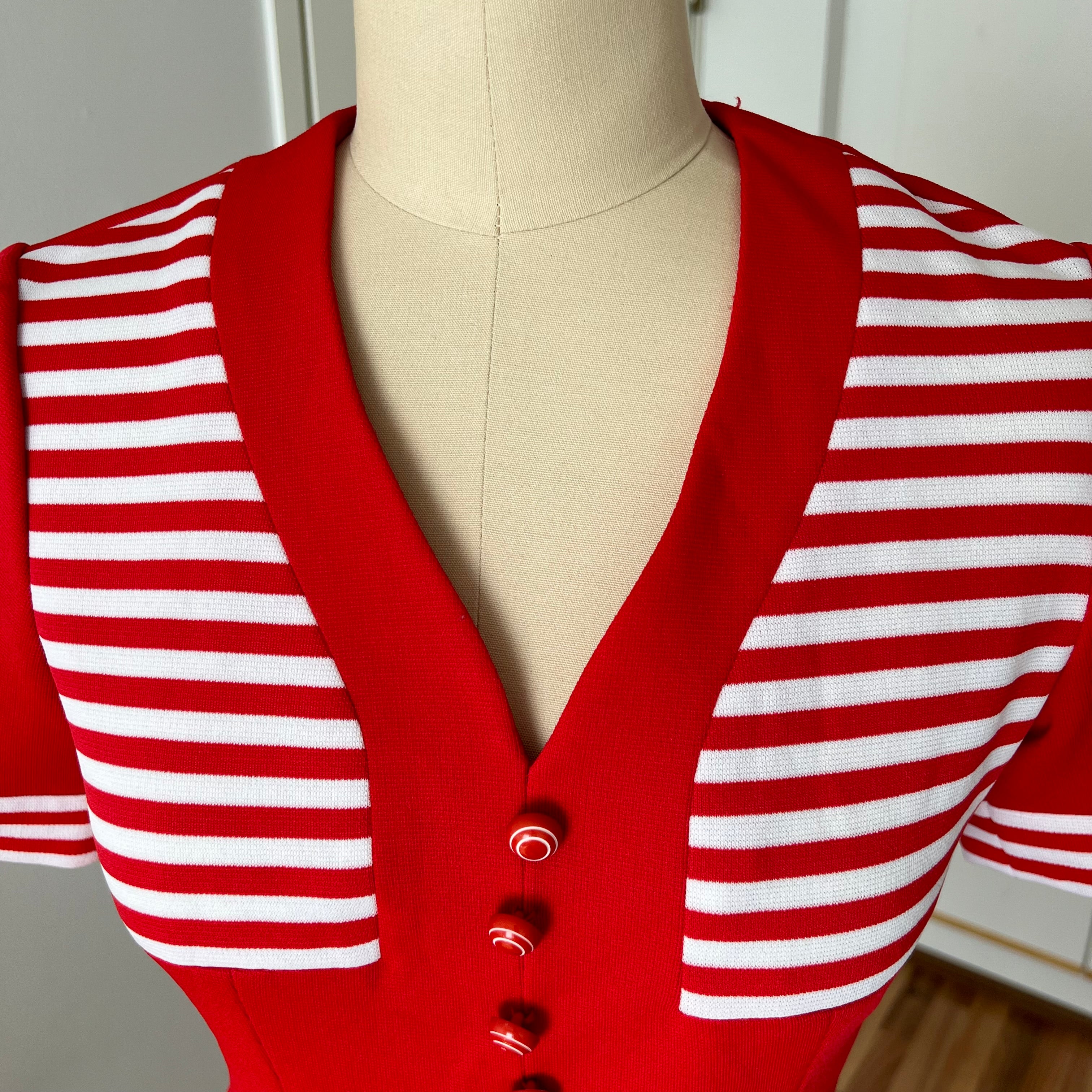 60s Mod Mini Dress Dress-Striped Shift Dress-Retro Aline Gogo Twiggy Style Dress