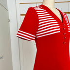 60s Mod Mini Dress Dress-Striped Shift Dress-Retro Aline Gogo Twiggy Style Dress