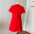 60s Mod Mini Dress Dress-Striped Shift Dress-Retro Aline Gogo Twiggy Style Dress