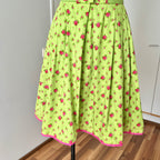 Vintage German Floral Cotton Dirndl-Green Oktoberfest Outfit-Bavarian Trachten Dress EU 36