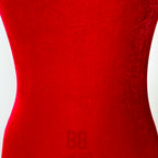 Vintage Italian Red Velvet Maxi Dress-Off Shoulder Vampy Gown