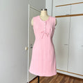 60s 70s Pink Mod Shift Mini Dress-Aline Sleeveless Vintage Dress-Retro Gogo Space Age Twiggy Style Dress