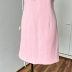 60s 70s Pink Mod Shift Mini Dress-Aline Sleeveless Vintage Dress-Retro Gogo Space Age Twiggy Style Dress