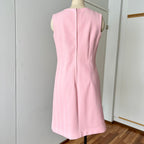 60s 70s Pink Mod Shift Mini Dress-Aline Sleeveless Vintage Dress-Retro Gogo Space Age Twiggy Style Dress