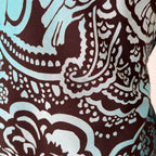 Y2K Sheer Mesh Midi Dress-Fairycore Paisley Print Whimsygoth Dress EU 38