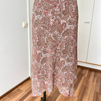 Y2K Paisley Print Midi Slip Dress-Fairycore Asymmetrical Handkerchief Hem Dress EU 44