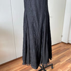 90s Together Black Lace Maxi Dress-Whimsygoth Godet SKirt Gown
