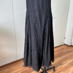 90s Together Black Lace Maxi Dress-Whimsygoth Godet SKirt Gown