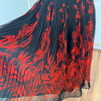 80s/90s Formal Midi Dress-Floral Spaghetti Straps Wedding Guest Dress EU 44