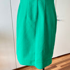 Green Textured Mod Shift Dress – 60s Space Age Stewardess Style, Crimplene Jersey