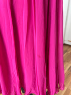 80er Jahre rosa Cocktailkleid mit doppeltem Oberteil – Vintage Abendkleid EU 40