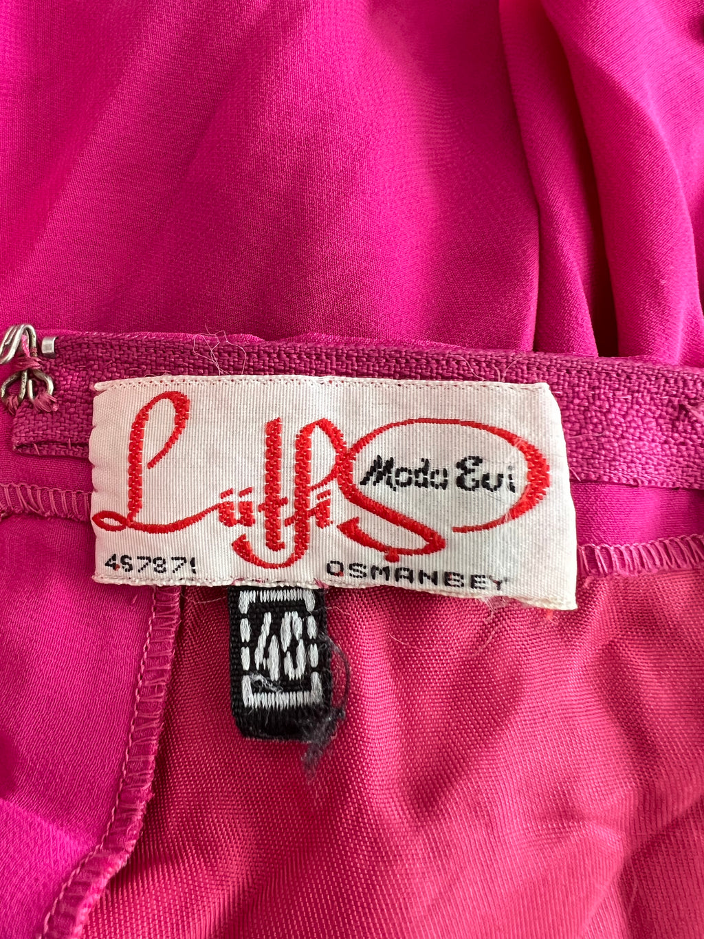 80er Jahre rosa Cocktailkleid mit doppeltem Oberteil – Vintage Abendkleid EU 40
