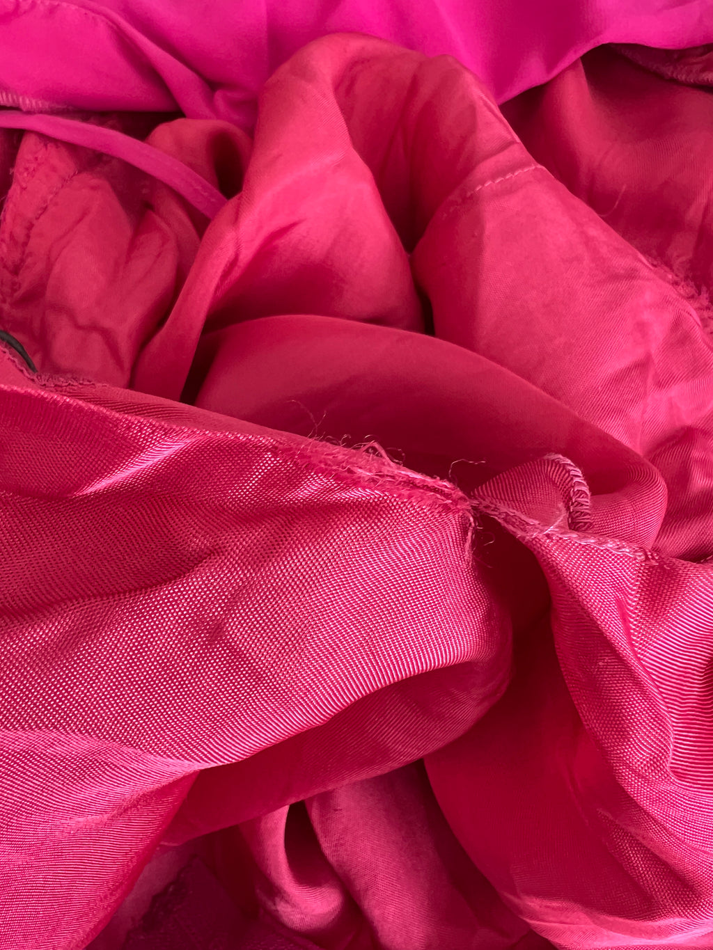 80er Jahre rosa Cocktailkleid mit doppeltem Oberteil – Vintage Abendkleid EU 40