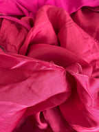 80er Jahre rosa Cocktailkleid mit doppeltem Oberteil – Vintage Abendkleid EU 40