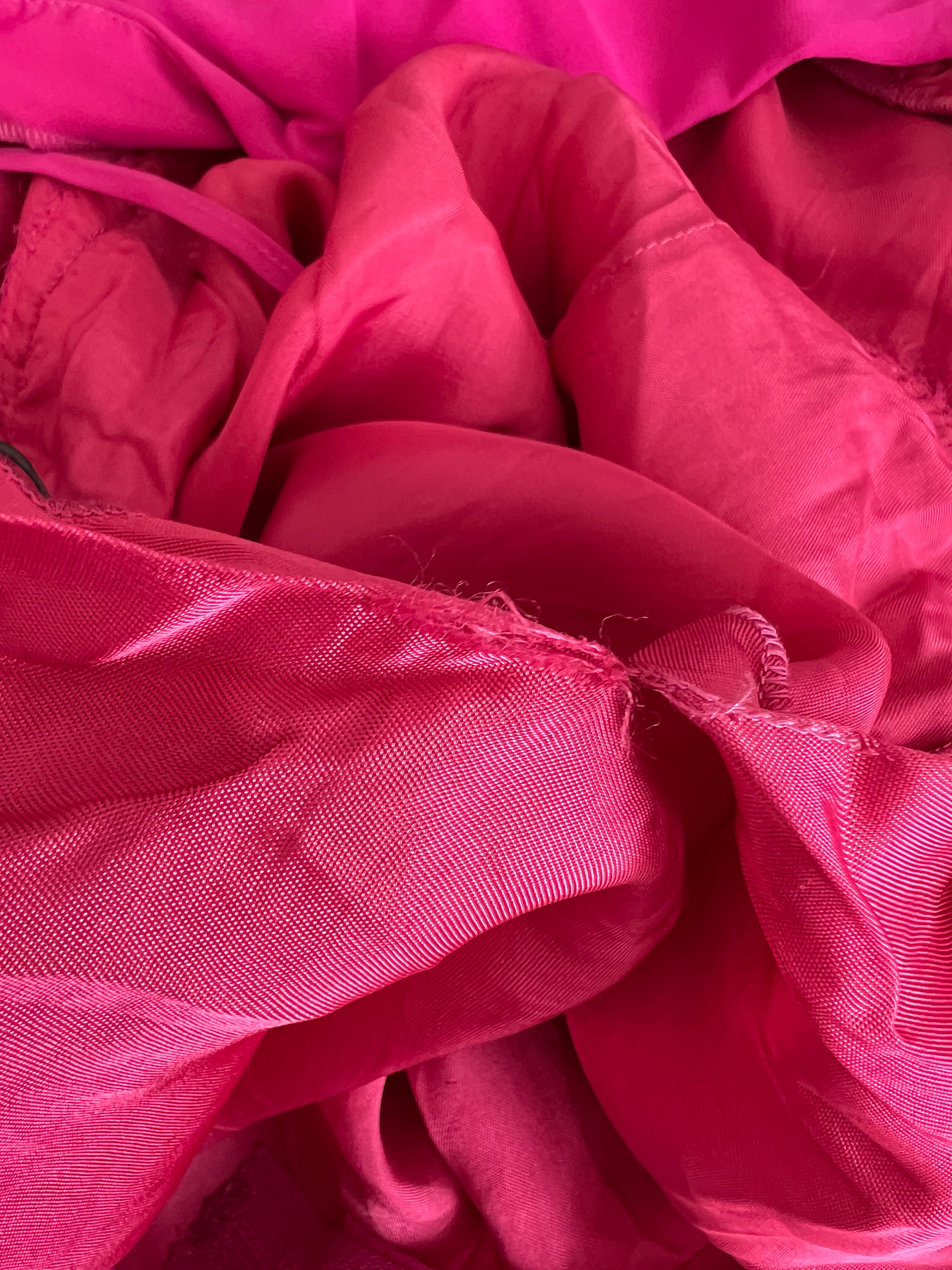 80er Jahre rosa Cocktailkleid mit doppeltem Oberteil – Vintage Abendkleid EU 40