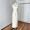 1990s Vintage Silk Wedding Dress-Minimalist Halter Neck Bridal Gown-Backless Aline Gown EU 38