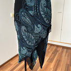 Y2K EVA BLUE Paisley Beaded Midi Dress-Wimsygoth Fairycore Asymmetrical Dress