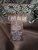 Y2K EVA BLUE Paisley Beaded Midi Dress-Wimsygoth Fairycore Asymmetrical Dress