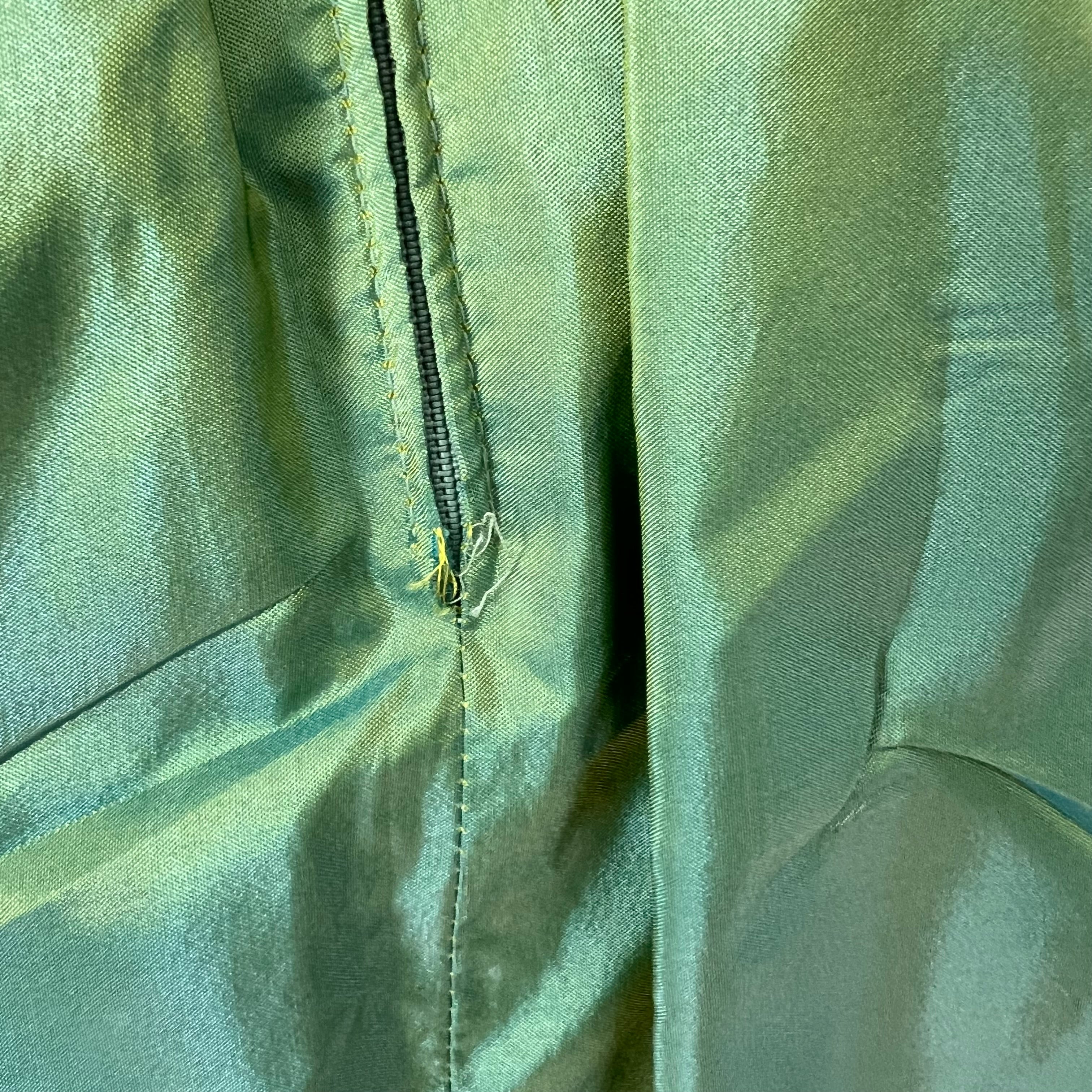1980s Green Taffeta Party Dress VERA MONT One Shoulder Cocktail Party Dress Romantic Fairy