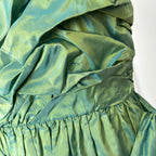 1980s Green Taffeta Party Dress VERA MONT One Shoulder Cocktail Party Dress Romantic Fairy