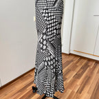1990s Bias Cut Viscose Midi Dress-Y2K Flutter Sleeves V Neck Fairy Dress Whimsygoth EU 38