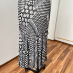 1990s Bias Cut Viscose Midi Dress-Y2K Flutter Sleeves V Neck Fairy Dress Whimsygoth EU 38